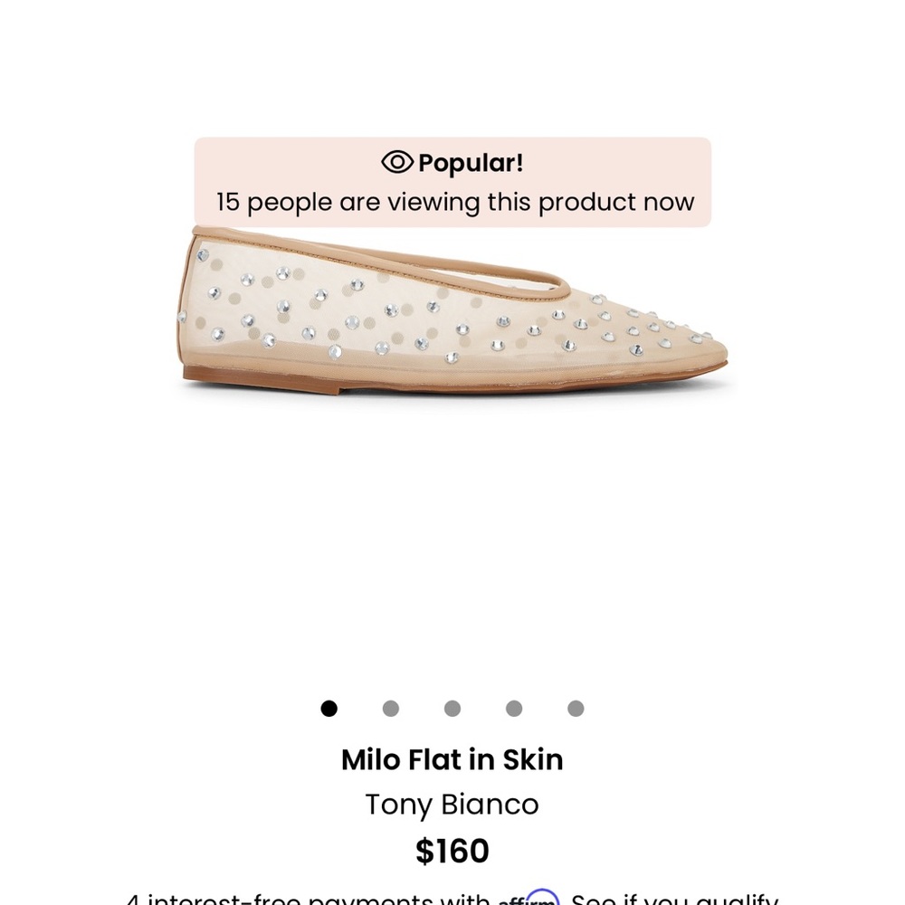 Tony Bianco Milo Flat in skin size 8